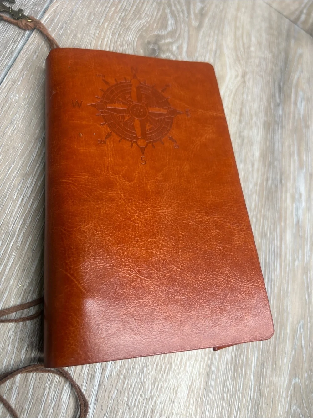 Vintage Leather Nautical Journal Refillable Compass Wrap Notebook Travel Diary⁠